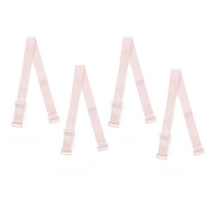 Allegra K Women's Stretchable Shoulder Bra Straps Adjustable Elastic Straps 2 Pairs - 1 of 4