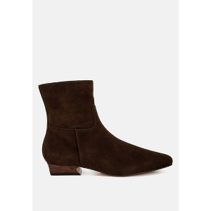 Hakra Flared Heel Suede Boots Women - 1 of 4