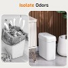 Aoibox Small Bathroom Trash Can with Lid, 2.6 Gal Slim Plastic Garbage Bin, Pop-Up Lid, Pet-Proof Waste Basket for Kitchen, Office, Laundry, Toilet - 4 of 4