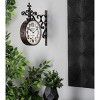 16"x15" Metal Vintage Style Wall Clock with Scroll Designs Black - Olivia & May: Elegant Indoor Timepiece, Unique Hanging Decor - 2 of 4