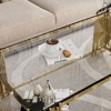 Dolonm Stainless Steel Rectangle Glass Coffee Table for Living Room 51.18" Modern Center Table with Clear Tempered Glass 8mm Gold Leg - 4 of 4