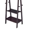 59" Tall Wooden Garment / Coat Rack, Dark Espresso - 4 of 4