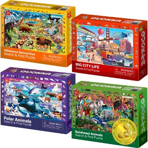 QUOKKA 60 Piece Puzzle for Kids 5 6 7 - Set of 4 Observational Jigsaw Puzzles for Kids 4-6-10 Years - Toys for for Boys & Girls - 1 of 4