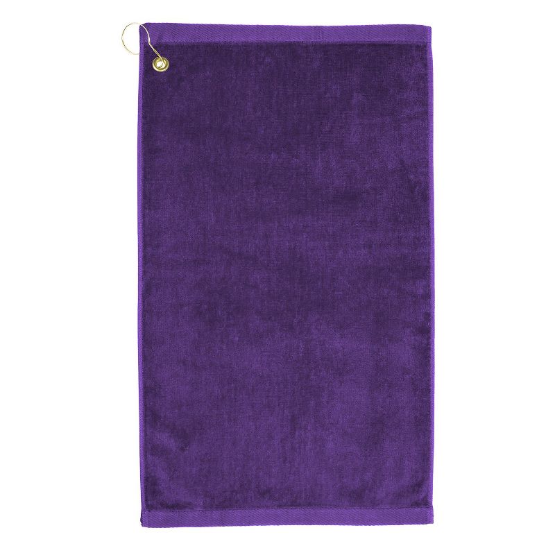 TowelSoft Premium 100% Cotton Terry Velour Golf Towel with Corner Hook & Grommet Placement 16 inch x 26 inch, 1 of 6