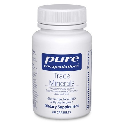 Pure Encapsulations Trace Minerals - Multimineral Supplement - Supports Metabolism & Cellular Function* - Gluten Free & Vegan - 60 Capsules