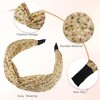 Unique Bargains Girl's Retro Little Flower Knotted Non-slip Wide Headband Yellow 5"x2.09" 1 Pc - 4 of 4