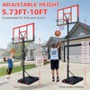 YONWAY Basketball Hoop 5.73-10FT Height Adjustable Portable Basketball Goal for Indoor Outdoor Basketball Stand 44in Backboard with Wheels - 4 of 4