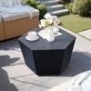 UPHA 28-Inch Hexagon Outdoor Coffee Table – Magnesium Oxide Coffee Table for Patio, Backyard & Garden - 4 of 4
