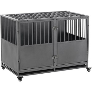 48 Inch Heavy Duty Dog Crate, Durable Gray Kennel for Extra Large Dogs - 1 of 4