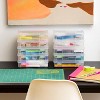 IRIS USA Pencil Case Box Storage Organizer for Beads, Pens, and Art Supplies, 6Pk, Clear - 3 of 4