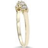 Pompeii3 3/4ct Diamond 5-Stone Wedding Anniversary 14K Yellow Gold Ring - 3 of 4
