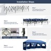 Gulches 10'x30' Pop Up Canopy with Sidewalls, Heavy Duty Outdoor Party Tent with Wheeled Bag, Ideal for Patio, Weddings & Backyard Events, Navy - 4 of 4