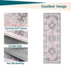 Area Rug Washable Medallion Rug Non Slip Non Shedding Traditional Floor Carpet Foldable Low Pile Thin Soft Distressed Accent Rug for Living Room - 4 of 4