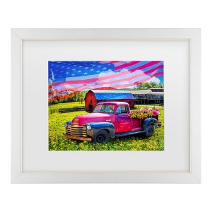 Trademark Fine Art - Celebrate Life Gallery American Country Truck Matted Framed Art - 1 of 4