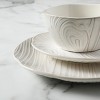 Gibson Faux Bois 12 Piece Stoneware Dinnerware Set in White - 3 of 4