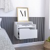Vynxaria Busan Modern Floating Nightstand with Single Drawer and Two-Tiered Shelves - 4 of 4