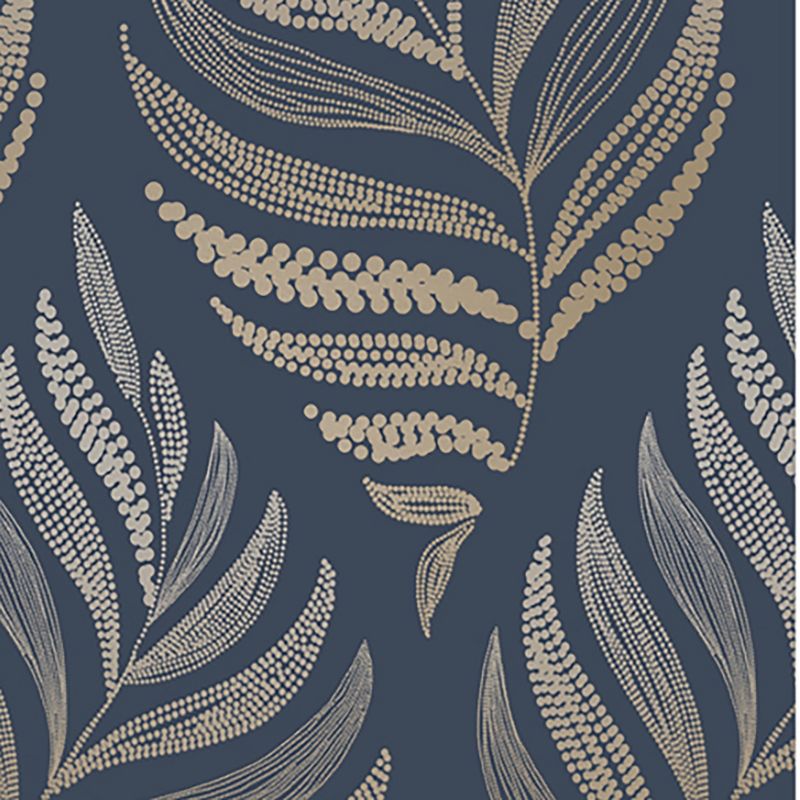 Botanica Midnight Navy Blue Leaves Tropical Paste the Wall Wallpaper, 4 of 5