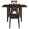 NicBex Dining Room Table Set for 2 Morden Dining Table with MDF Tabletop, Drop Leaf and 2 Armless Chairs for Dining Room - 4 of 4