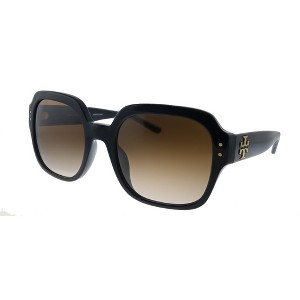 Tory Burch TY 7143U 170913 Womens Square Sunglasses Black 56mm - 1 of 3