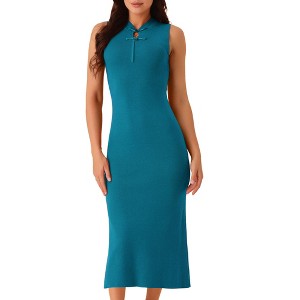 Seta T Women's Sleeveless Ribbed Knit Midi Sweater Dress - 1 of 4