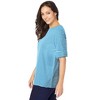 Jessica London Women's Plus Size Stretch Cotton Cuff Tee - 4 of 4