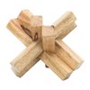 Sagebrook Home 6" x 6" Wooden Jack Sculpture Decor - Contemporary Rustic Brown Decorative Table Accent for Unique Home or Office Decor - Bookshelf, - 2 of 4