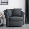 NicBex Soft Fabric Swivel Barrel Accent Chair,Upholstered Swivel Living Room Chair with Movable Pillow Backrests,Club Chairs for Living Room - 2 of 4