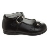 Josmo Baby Girls' Mary Jane Flats with Flower Detail: Non-Slip Sole Wedding Flower Girls' Shoes (Infants/Toddler Sizes) - 3 of 4