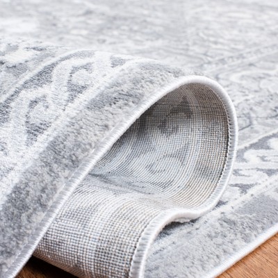 Alhambra 4' x 6' Cream and Grey Synthetic Area Rug