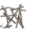 Metal Geometric Overlapping Lines Wall Decor Silver - CosmoLiving by Cosmopolitan: Iron Artwork, Contemporary Style - image 3 of 4