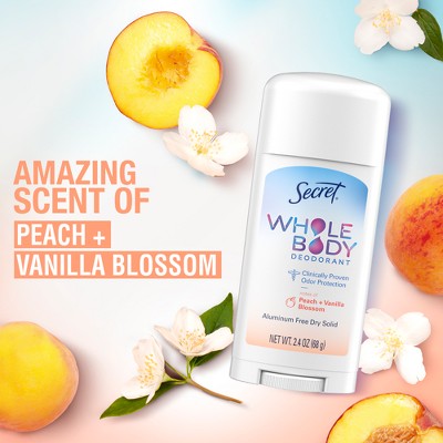 Secret Whole Body Stick Aluminum Free Deodorant for Women - Peach &#38; Vanilla - 2.4oz_9