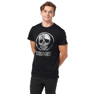 The Goonies Skull Logo Adult Black Crew Neck Short Sleeve T-shirt - 1 of 4