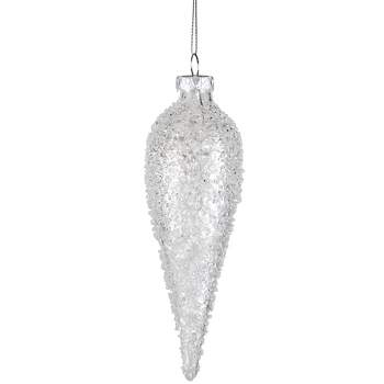 Northlight 6.25" Clear Glass Winter Icicle Ornament