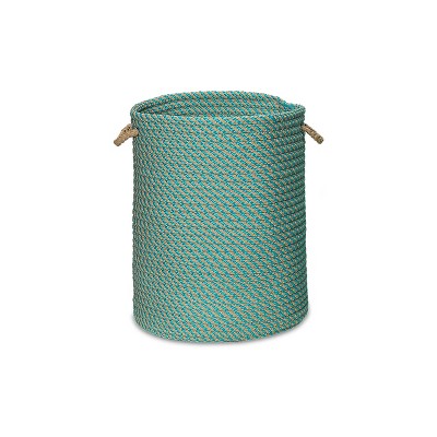 Colonial Mills Cabana Woven Hampers - Aqua 17"x17"x22"