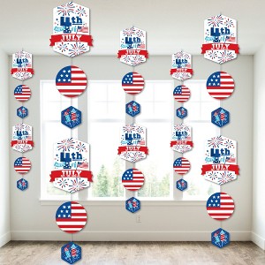 Big Dot of Happiness Firecracker 4th of July -  Party DIY Dangler Backdrop - Hanging Vertical Decorations - 30 Pieces - 1 of 4