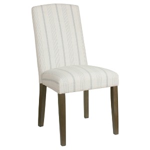 Classic Parsons Dining Chair - Dove Gray Stripe - Homepop(Set of 2)