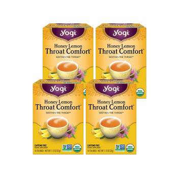 Yogi Tea - Honey Lemon Throat Comfort -  64 ct, 4 Pack