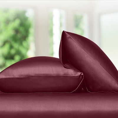 Burgundy Rayon from Bamboo Deep Pocket Queen Sheet Set