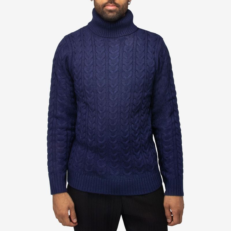 X RAY Men's Cable Knit Roll Neck Sweater(Available in Big & Tall), 1 of 8
