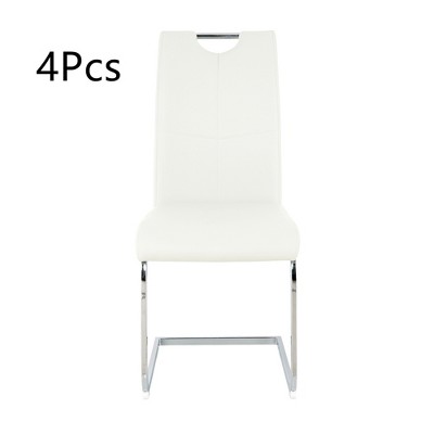 Anybear Modern Dining Chairs with Faux Leather Padded, Set of 4