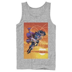 Men's Superman Wonder Woman Kiss Tank Top - 1 of 4