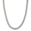 Black Bow Jewelry Men's 8mm, Sterling Silver Solid Flat Curb Chain Necklace - 3 of 4