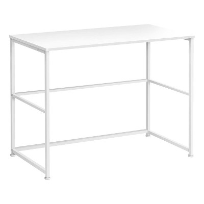 Monarch Specialties Computer Desk Home Office Laptop Left Right Set-Up Storage Drawers 40InchL Work Metal Laminate White Contemporary Modern