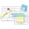 iDESIGN Plastic 2-Drawer Desk Organization Set Clear: 18-Compartment Desk Drawer Organizer for Office & Stationery - 3 of 3