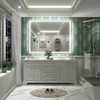 Apmir Super Bright Front & Back LED Lighted Anti-Fog Tempered Glass Bathroom/Vanity Mirror with ETL & 3-Year Warranty - 2 of 4