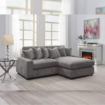 84" Tavia Sofa Gray Corduroy - Acme Furniture