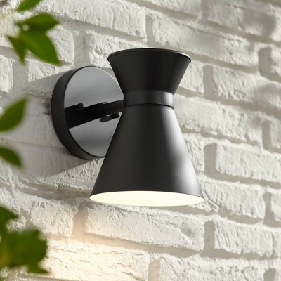 Vance 9" Black Steel LED Outdoor Wall Light