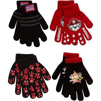 Paw Patrol 4 Pair Gloves or Mittens Cold Weather Set, Little Boys Ages 2-7