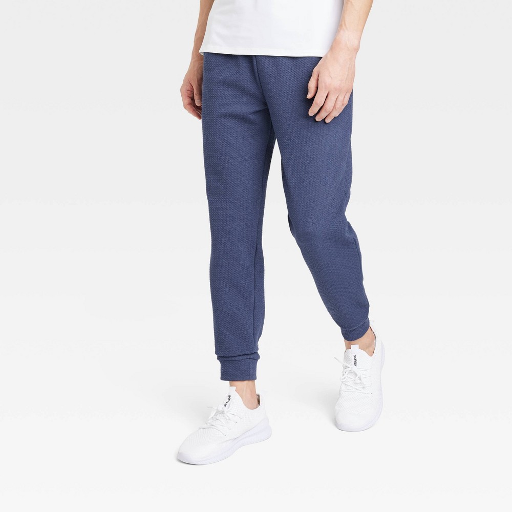 Men's Textured Knit Jogger Pants - All in Motion™ Navy S