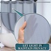 No Hook Waffle Weave Shower Curtain with Snap - in Liner, Hotel Luxury Grey, 71Wx 74H, Waterproof, Washable, See - Through Top Window - 2 of 4